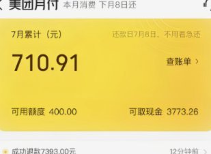 美团月付取现的商家 取消了